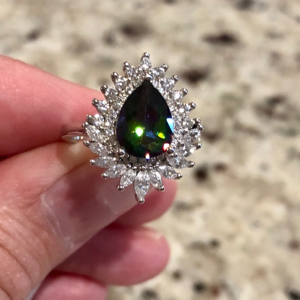 Mystic topaz ring